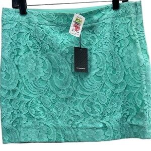 Tart Mint Green Lace Mini Skirt SZ L Cottagecore Fairy Frilly Romantic NEW